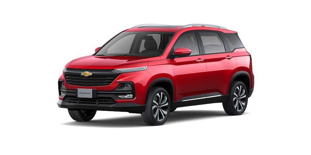 Chevrolet Captiva 2024, mejor camioneta SUV familar en color rojo