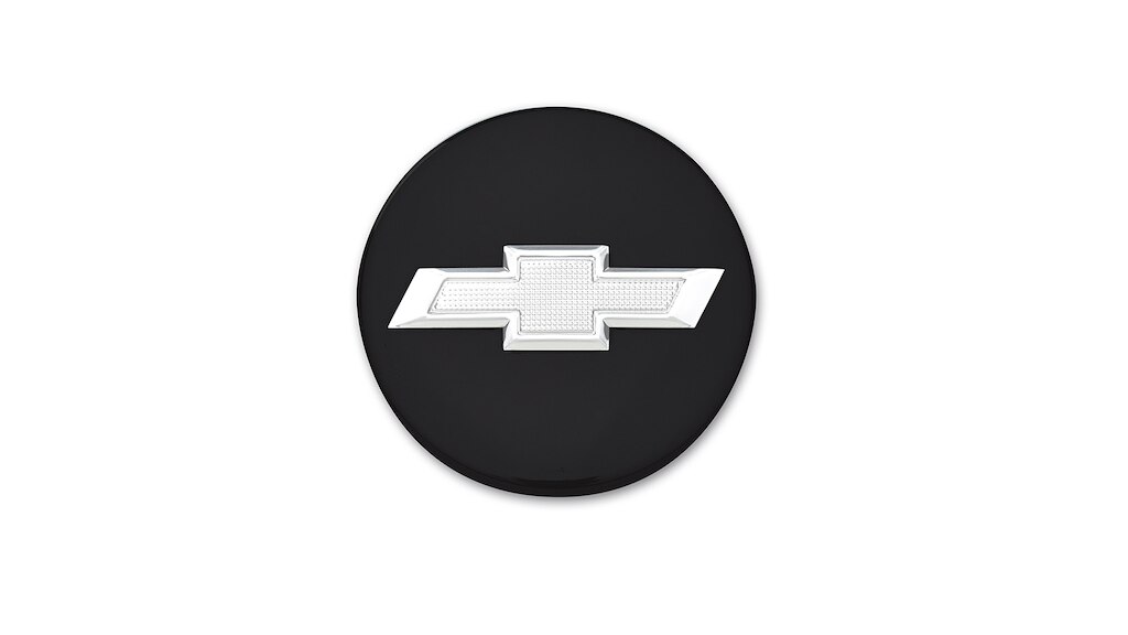 Centro de rin con emblema Chevrolet plateado para Camaro 2024, auto deportivo