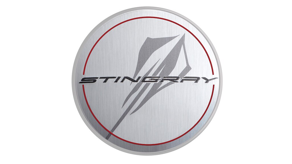 Centro de rin color plata Stringray para Chevrolet Corvette 2024, carro deportivo de lujo
