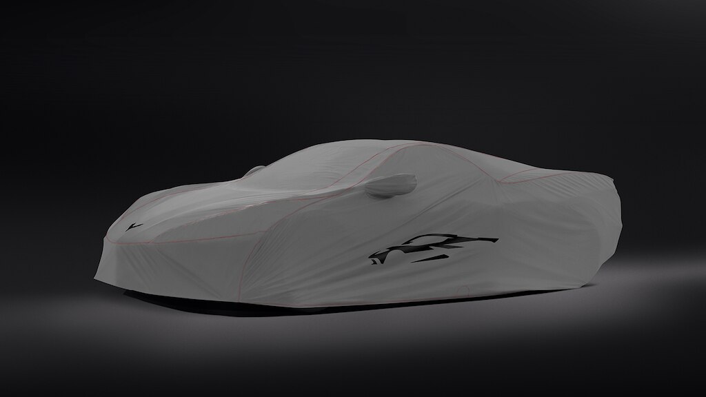 Cubierta gris para Chevrolet Corvette Stingray 2024, carro deportivo de lujo